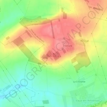 Mappa topografica Mont Ducrocq, altitudine, rilievo