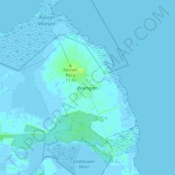 Mappa topografica Wampen, altitudine, rilievo