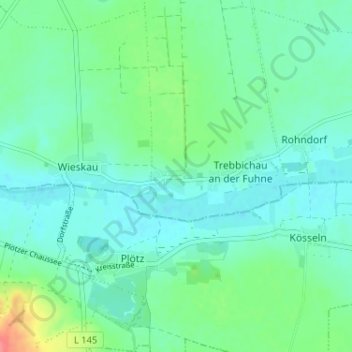 Mappa topografica Hohnsdorf, altitudine, rilievo