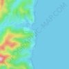 Mappa topografica Pinarello, altitudine, rilievo
