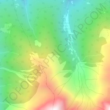 Mappa topografica malga Laghetto, altitudine, rilievo