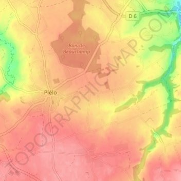 Mappa topografica Les Tronchets, altitudine, rilievo