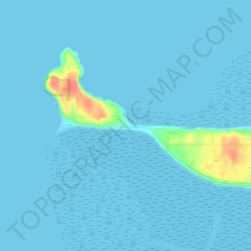 Mappa topografica Samish Island, altitudine, rilievo