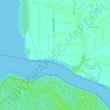 Mappa topografica Jharkhali, altitudine, rilievo