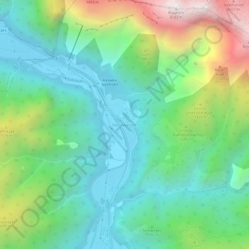 Mappa topografica Hohlwegen, altitudine, rilievo