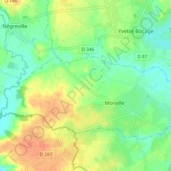 Mappa topografica Le Poiré, altitudine, rilievo