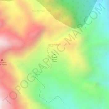 Mappa topografica Cueva de los Loros, altitudine, rilievo