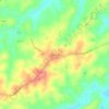 Mappa topografica Lawsonville, altitudine, rilievo