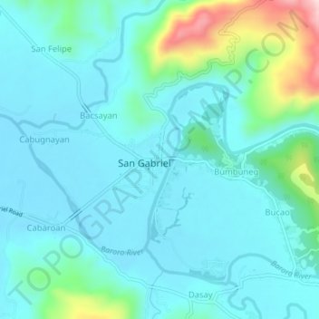 Mappa topografica Poblacion, altitudine, rilievo