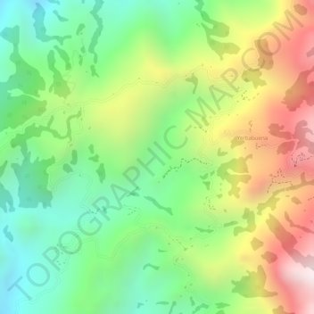 Mappa topografica El Giron, altitudine, rilievo