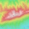 Mappa topografica Mourre Nègre, altitudine, rilievo
