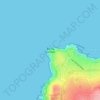 Mappa topografica Punta Concón, altitudine, rilievo