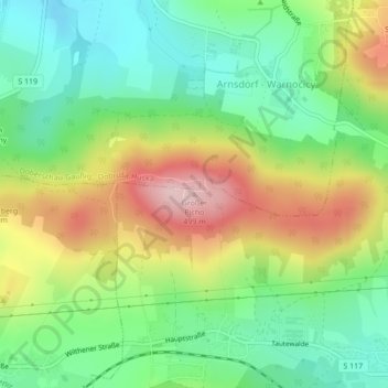 Mappa topografica Großer Picho, altitudine, rilievo