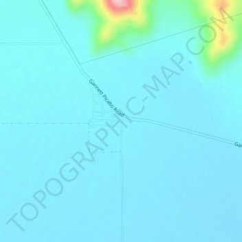 Mappa topografica Gannett, altitudine, rilievo