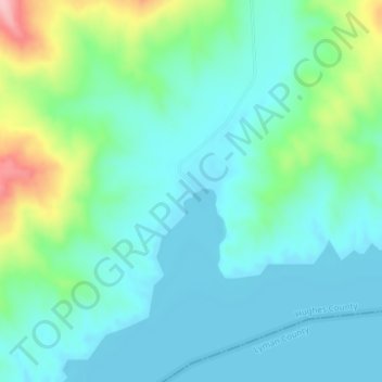 Mappa topografica North Bend Lakeside Use Area, altitudine, rilievo