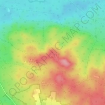 Mappa topografica Golmberg, altitudine, rilievo
