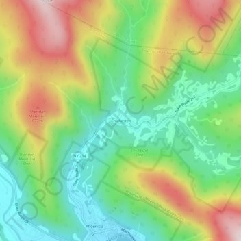 Mappa topografica Chichester, altitudine, rilievo