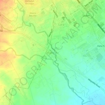 Mappa topografica Maliwalu, altitudine, rilievo