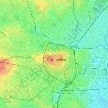 Mappa topografica Écusson, altitudine, rilievo