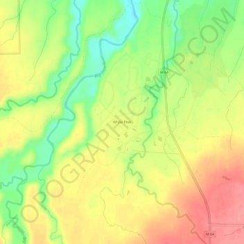 Mappa topografica White Pine, altitudine, rilievo