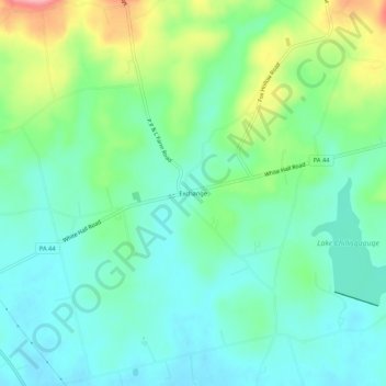 Mappa topografica Exchange, altitudine, rilievo
