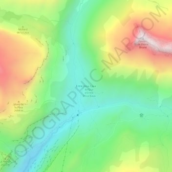Mappa topografica Entre Deux Eaux, altitudine, rilievo