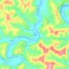 Mappa topografica Hensley, altitudine, rilievo