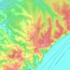 Mappa topografica Cerretti, altitudine, rilievo