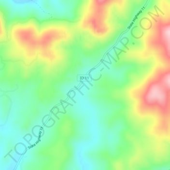 Mappa topografica Cardiff, altitudine, rilievo