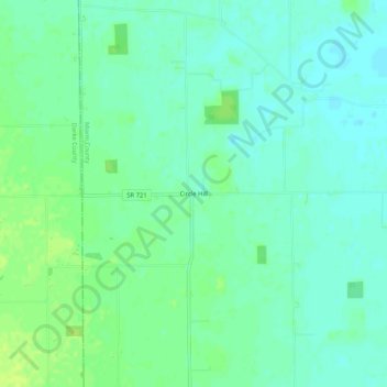 Mappa topografica Circle Hill, altitudine, rilievo