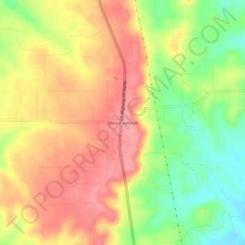 Mappa topografica Mount Selman, altitudine, rilievo