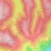Mappa topografica Monte Corno, altitudine, rilievo