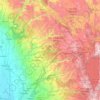 Mappa topografica Nevada, altitudine, rilievo
