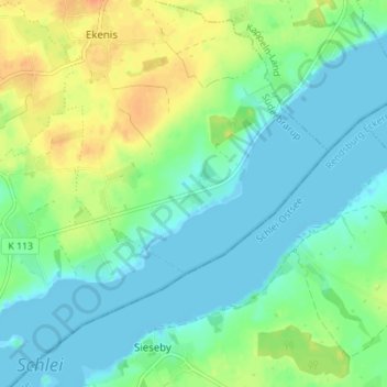 Mappa topografica Pageroe, altitudine, rilievo
