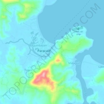 Mappa topografica Palanas, altitudine, rilievo