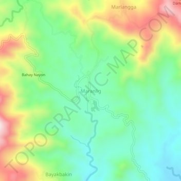 Mappa topografica Maranlig, altitudine, rilievo