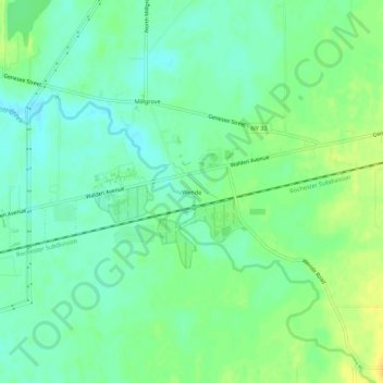 Mappa topografica Wende, altitudine, rilievo