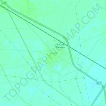 Mappa topografica Ismaila, altitudine, rilievo