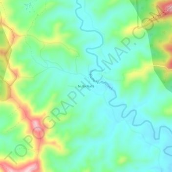 Mappa topografica Nulla Nulla, altitudine, rilievo
