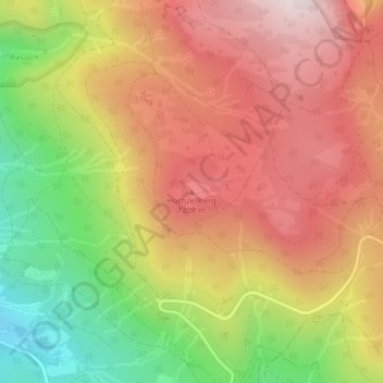 Mappa topografica Hochzellberg, altitudine, rilievo