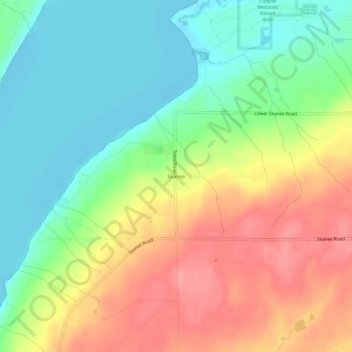 Mappa topografica Skanee, altitudine, rilievo