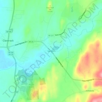 Mappa topografica Red Mills, altitudine, rilievo