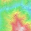 Mappa topografica La Collina, altitudine, rilievo