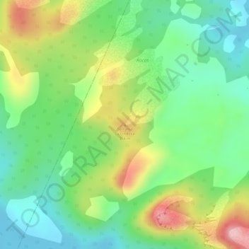 Mappa topografica Serrania La Lindosa, altitudine, rilievo
