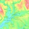 Mappa topografica Ashbourne, altitudine, rilievo