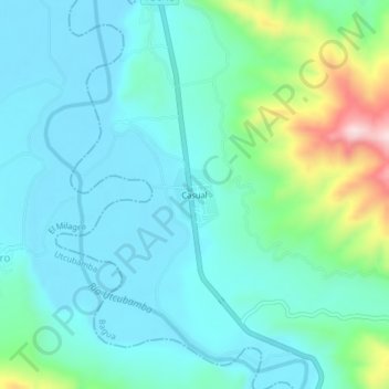 Mappa topografica Casual, altitudine, rilievo