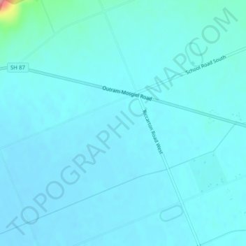 Mappa topografica Wyllies Crossing, altitudine, rilievo