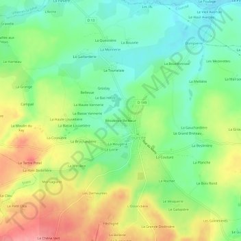 Mappa topografica Résidence Bellevue, altitudine, rilievo