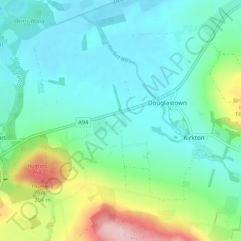 Mappa topografica Jericho, altitudine, rilievo