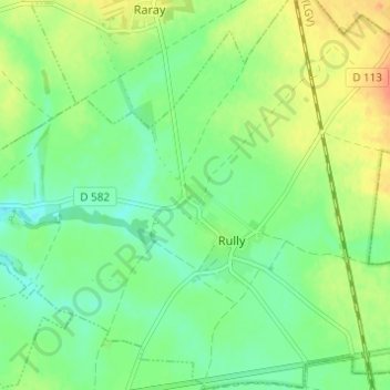 Mappa topografica Chamicy, altitudine, rilievo